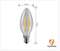 Top Selling E14 2W Candle LED Filament