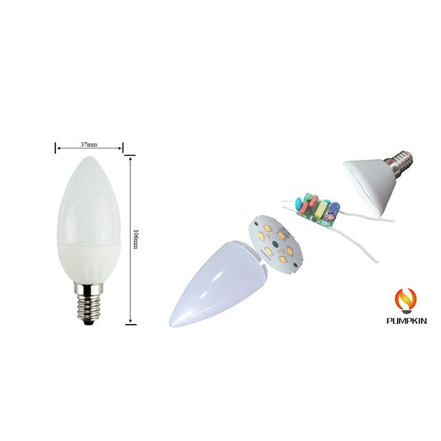 E14 C37 6W Warm White Indoor LED Candle Bulb